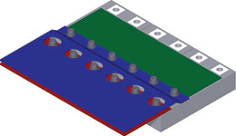 Figure 4. Triple paralleling of IGBT modules or possible three-phase inverter design.